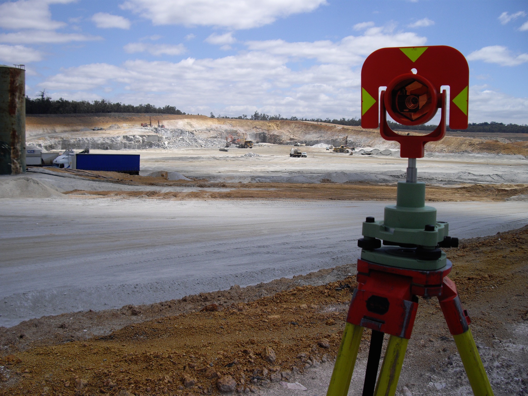 Survey control target on a project site