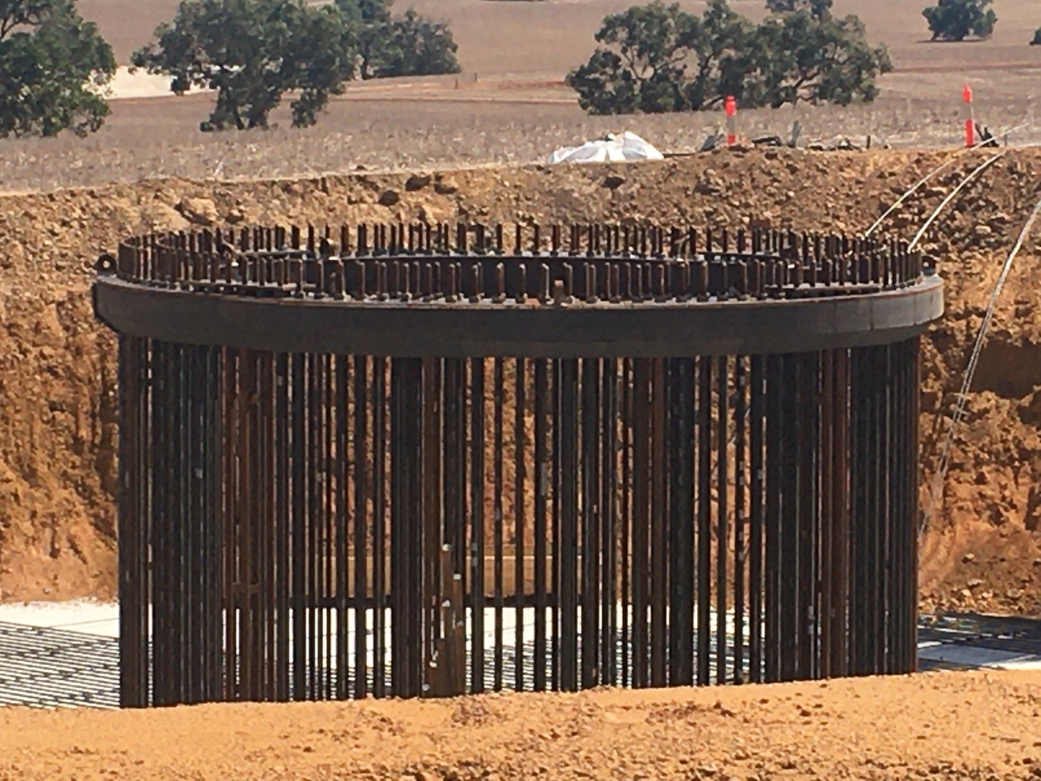 Engineering survey project with cylindrical reinforcement cage